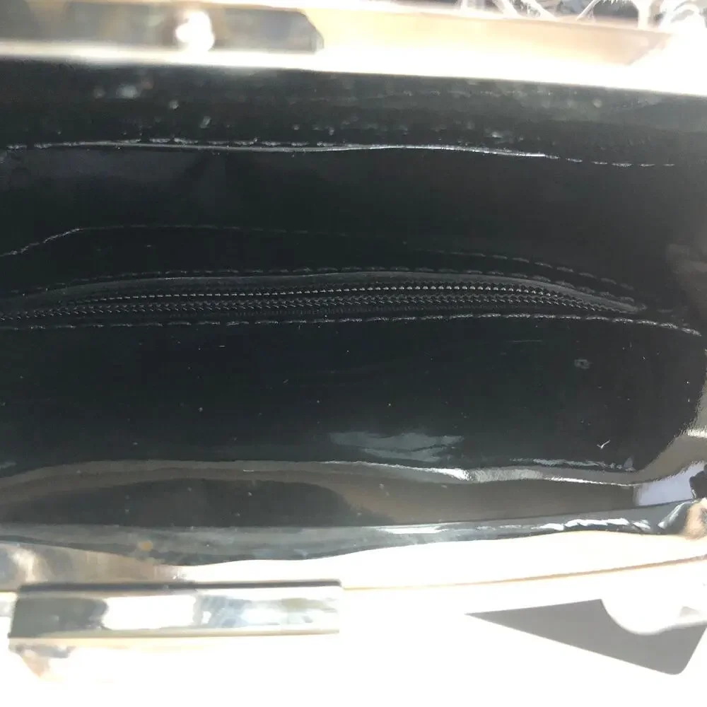 Kenneth Cole Patent Leather Silver-Tone Purse